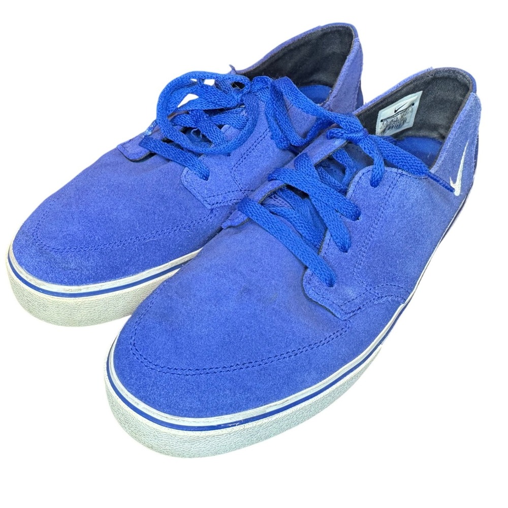 Nike Braata LR Blue Suede Skate Shoes Mens 9.5 Sneakers 477650-410